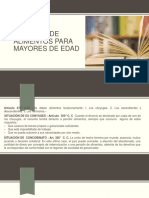 Derecho de Alimentos para Mayores de Edad