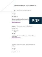 Ejercicios Combinados de Factorizacion