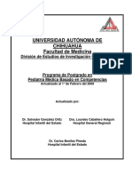 Programa de Posgrado en Pediatria Medica Basado en Competencias