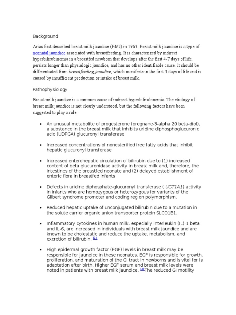 Breastmilk Jaundice PDF Breastfeeding Breast Milk