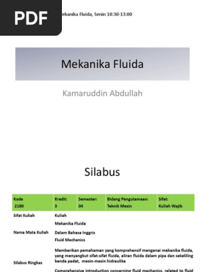 Mekanika Fluida Pdf Bilangan Reynolds Teknologi Gas