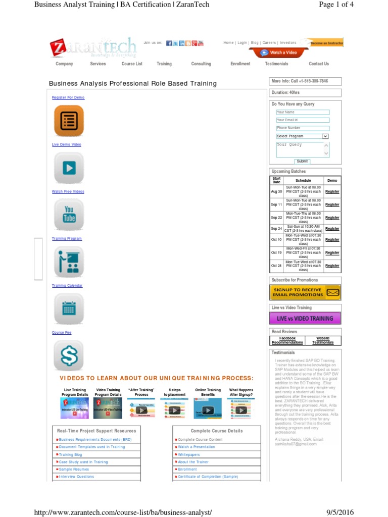 Course-List Ba Business-Analyst | PDF | Software Development Process ...