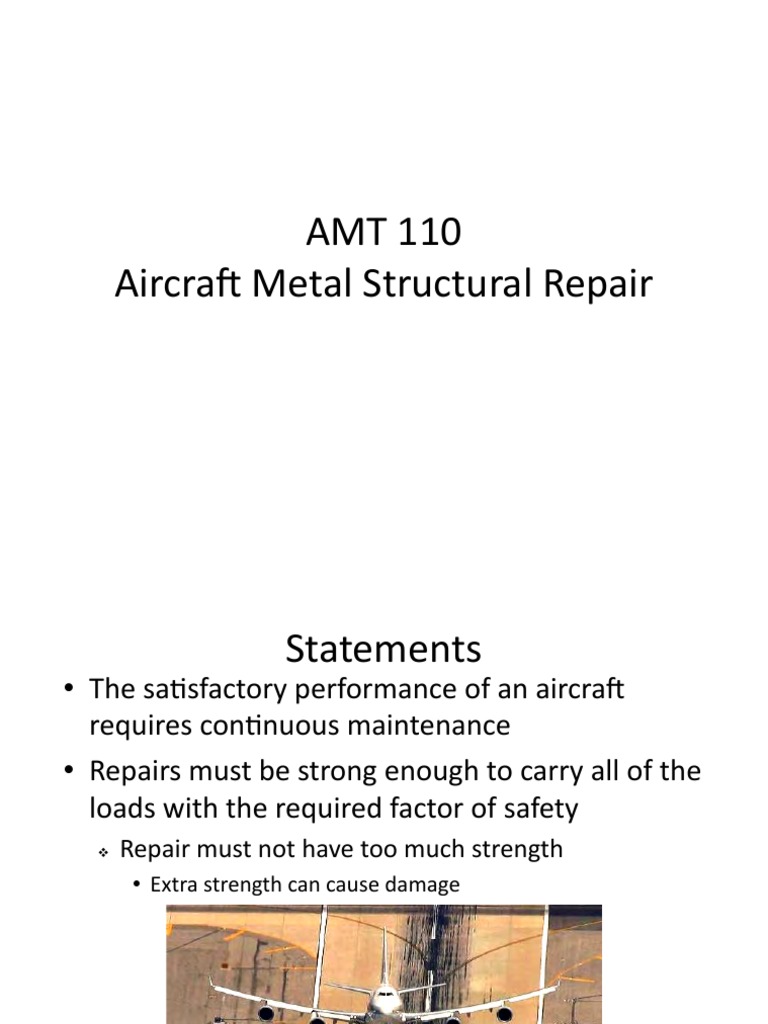 Aircraft Metal Structural Repair | PDF | Rivet | Sheet Metal