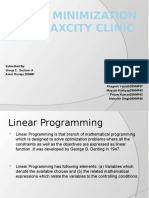 Cost Minimization of MaxCity Clinic