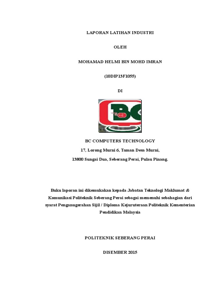 Selepas Kulit Depan Report Pdf