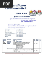 Clasa A IV A Planificare Calendaristica Codrea Mariuta