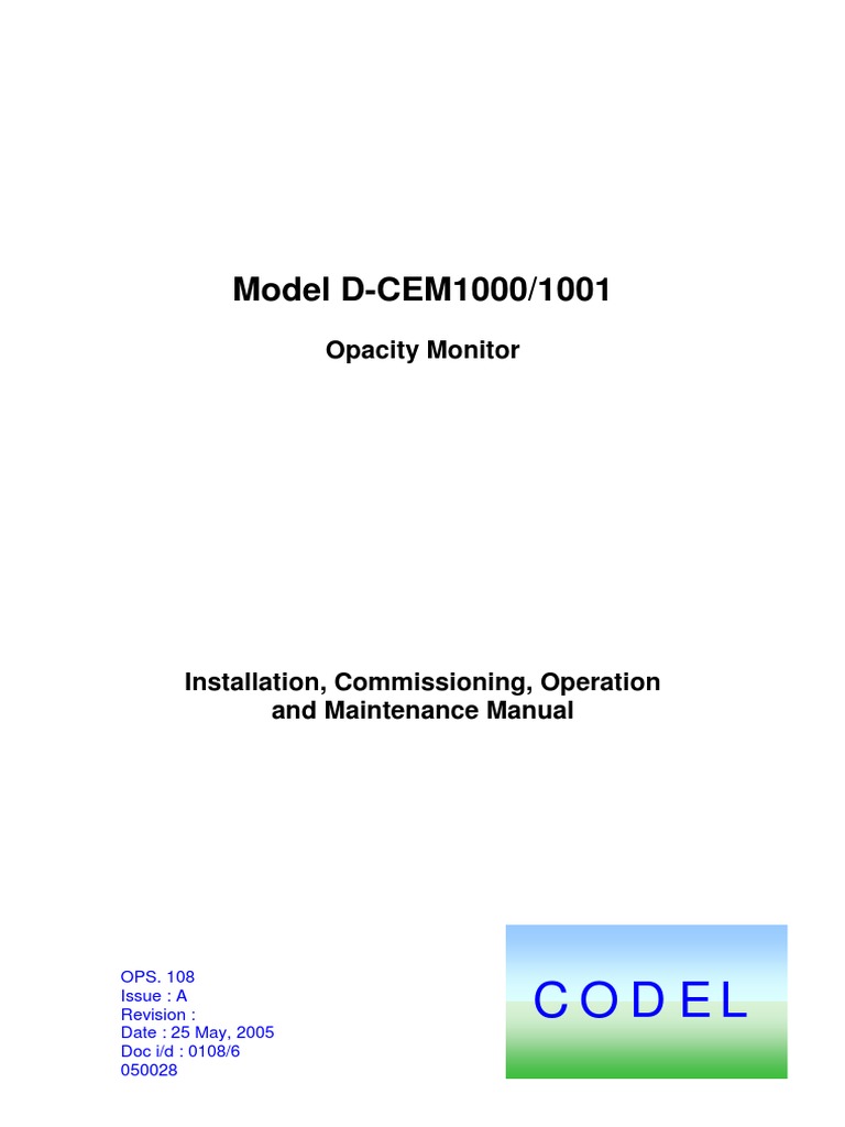 D Cem1000 1001 Ops A | PDF | Relay | Calibration
