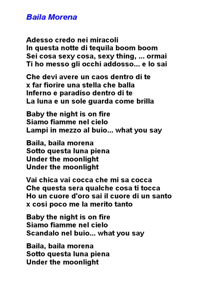 Baila Morena | PDF