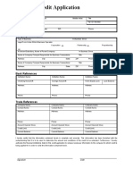 Example Credit Application Form