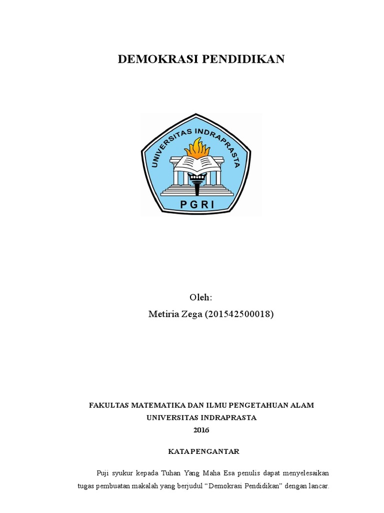 Makalah Demokrasi Pendidikan Lengkap Dengan Footnote Contoh Makalah