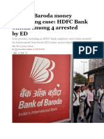 Bank of Baroda Money Laundering Case