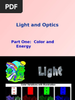 Energy Color Vision Reflection Refraction Mirrors and Lenses CH 164