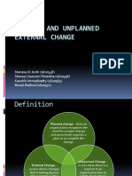 Planned and Unplanned External Change