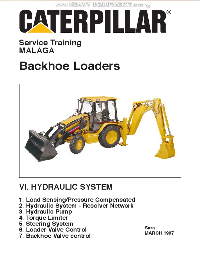 Manual Training Hydraulic System Caterpillar Backhoe Loaders PDF