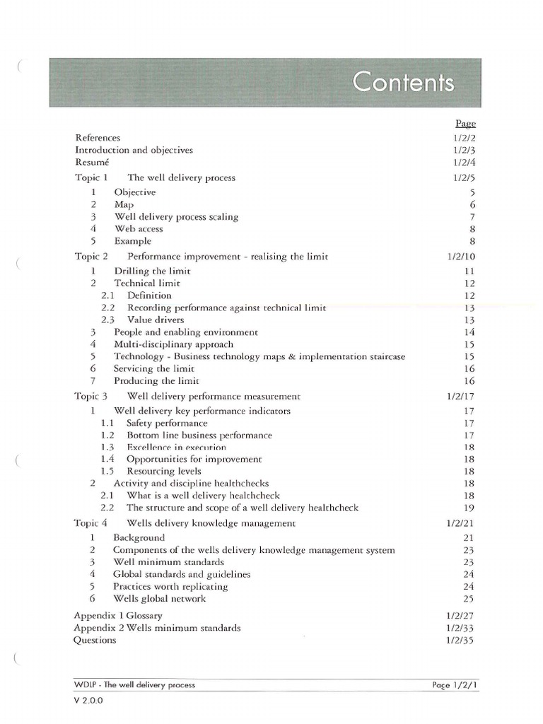 01.02. The Well Delivery Process | PDF
