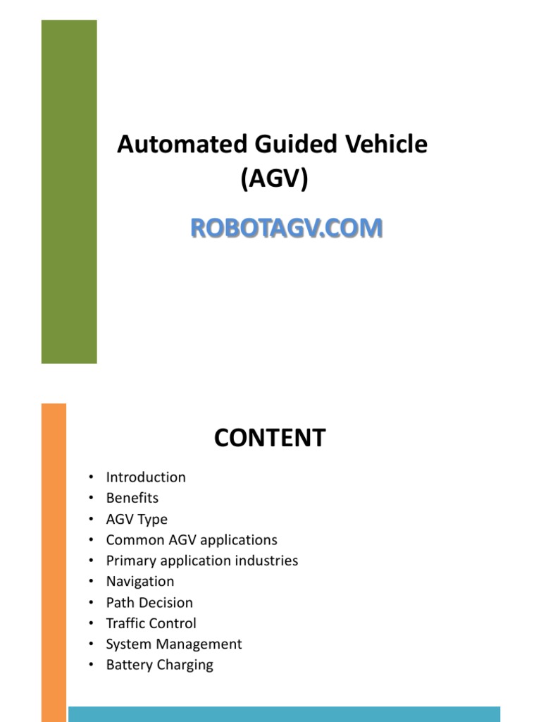Benefits of Automated Guided Vehicles | PDF