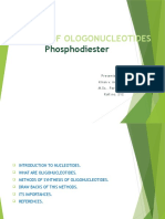 Phosphodiester: Synthesis of Ologonucleotides