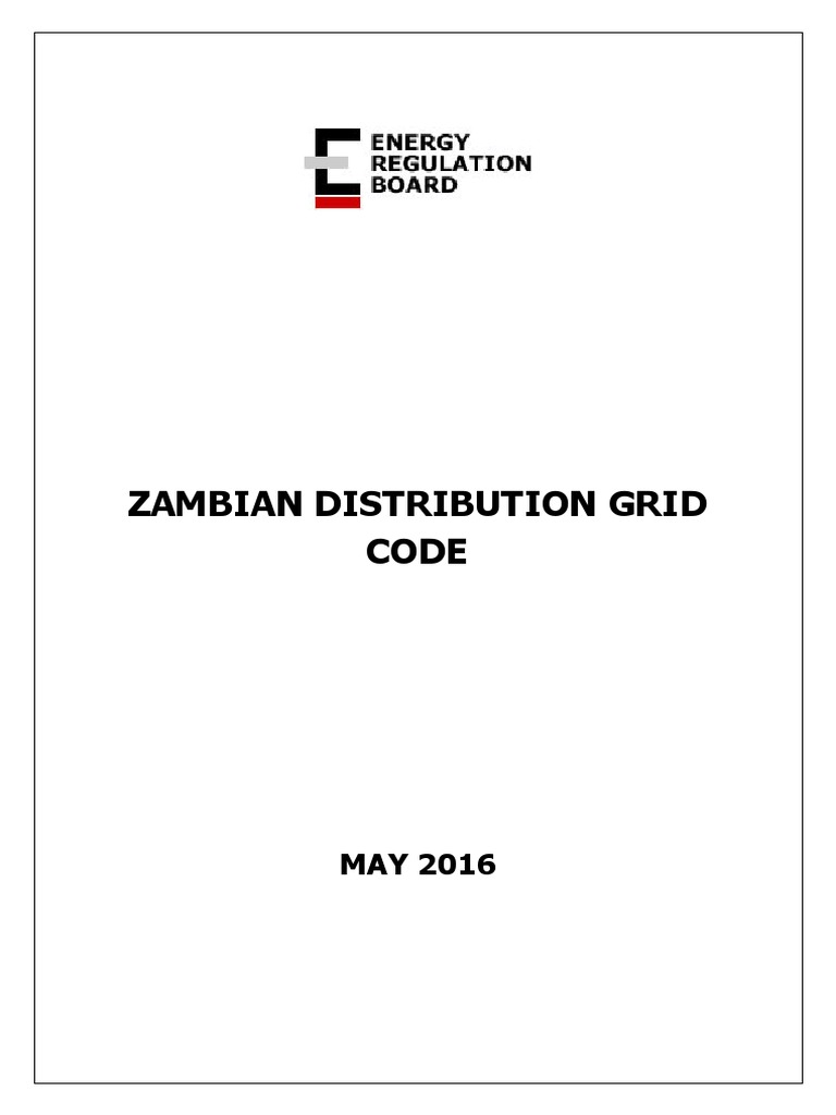 Zambian Distribution Code Final Docx August 2016 PDF Electric