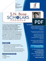 SN Bose Scholars Program Flyer (2016)