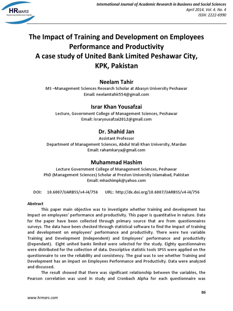 Impact of Training on Employee Performance | PDF | Competence (Human ...