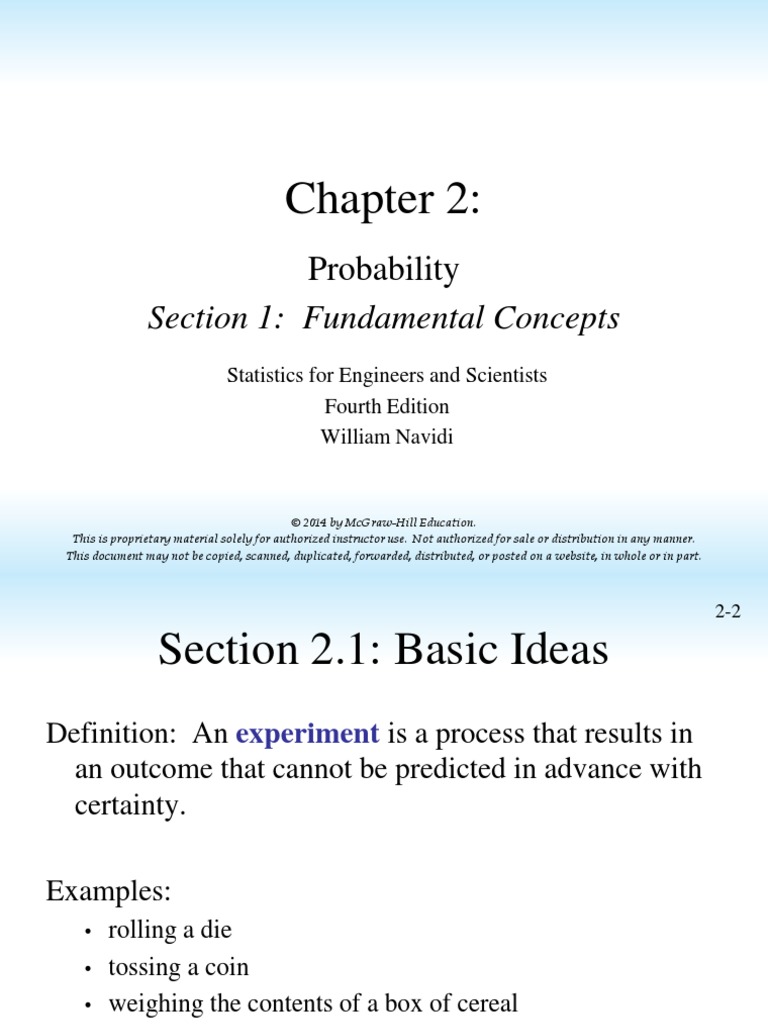 Chapter 2 - Fund Probability Concepts | PDF | Probability Distribution ...