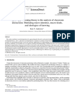 Anderson Applying Positioning Theory To The Analysis of Classroom