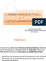 Formas Farmacéuticas y Vías de Administración