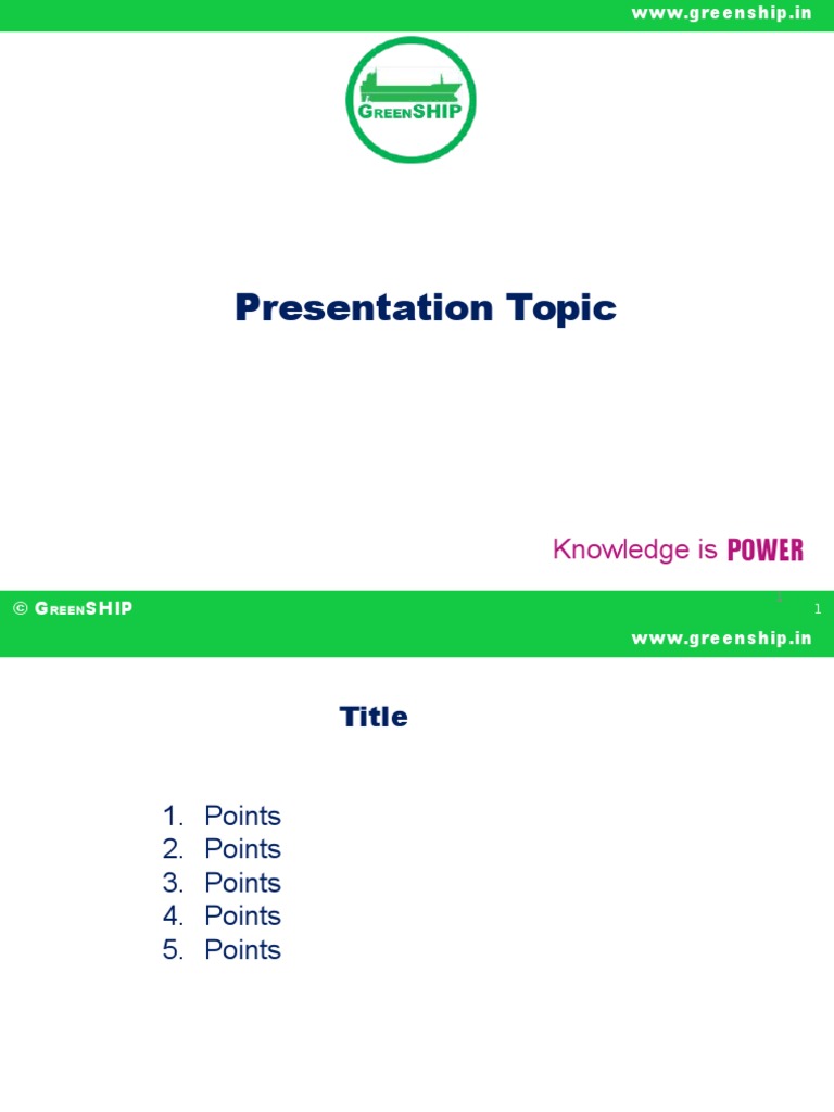 Presentation Topic: Knowledge Is Power | PDF