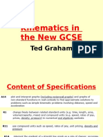 Kinematics in The New GCSE