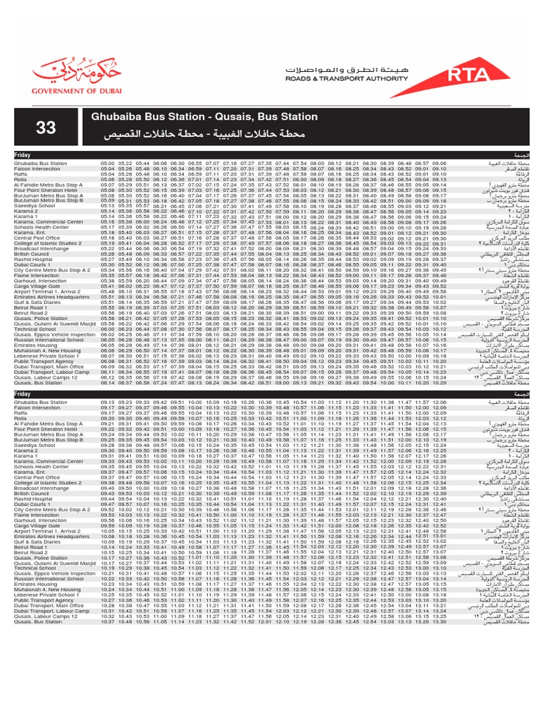 Rta Bus Schedule