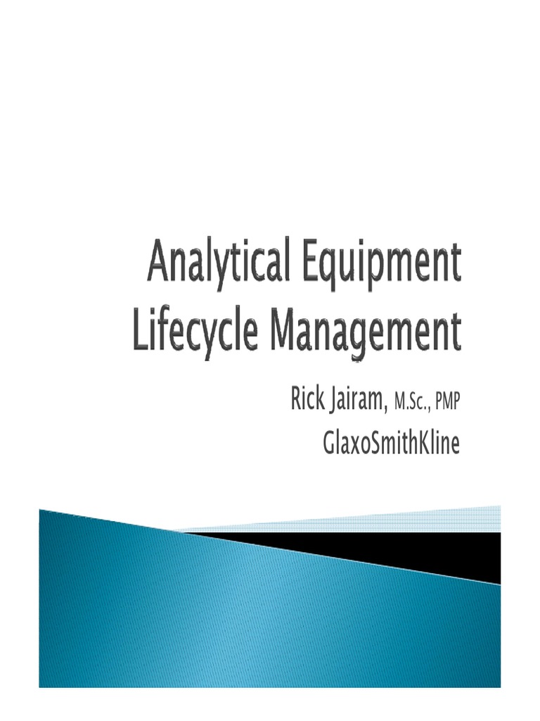 Analytical Equipment Lifecycle Management | PDF | Verification And ...