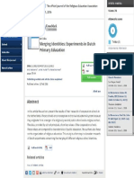 Merging Identities Experiments in Dutch Primary Education