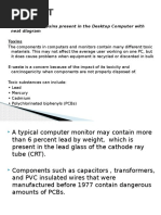 Green IT: List Out Various Toxins Present in The Desktop Computer With Neat Diagram