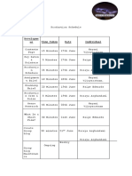 Production Schedule