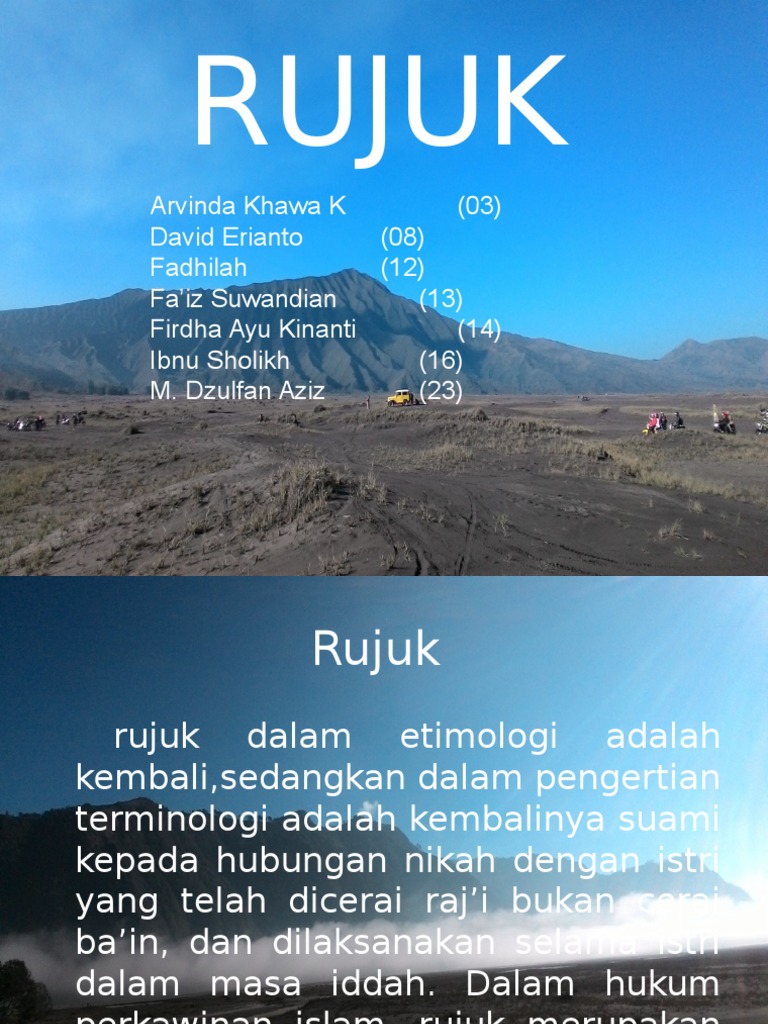 Hukum dan Syarat Rujuk dalam Islam | PDF | Ilmu Sosial | Hukum