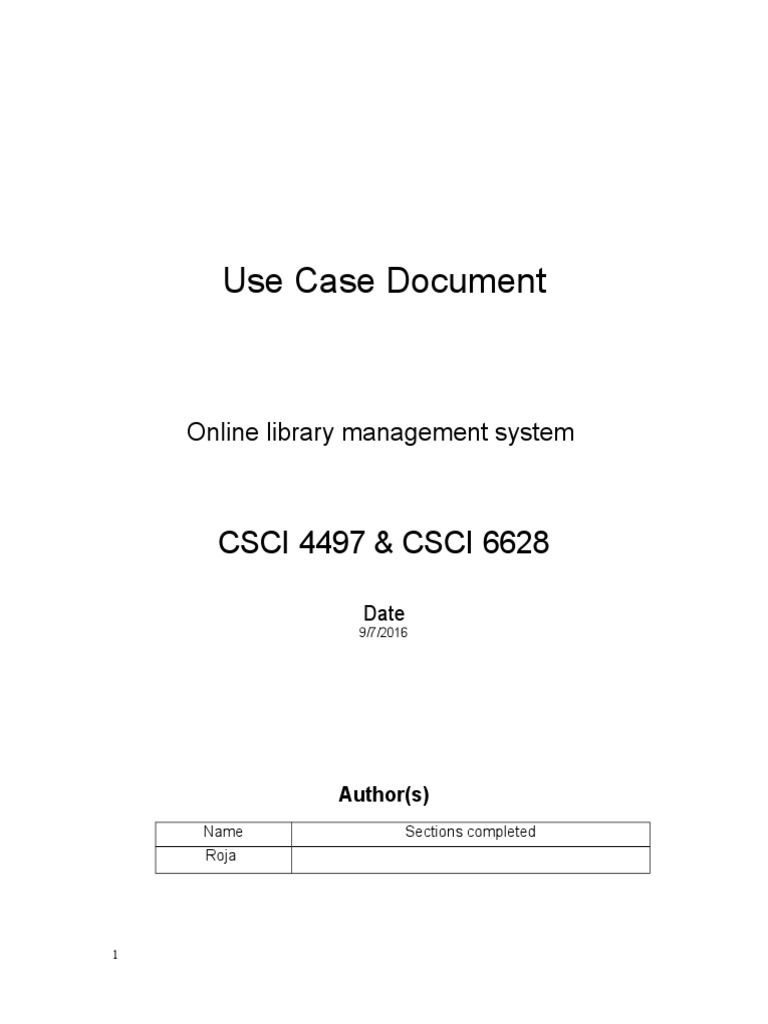 3 Dcoument Use-Cases | PDF | Use Case | Libraries