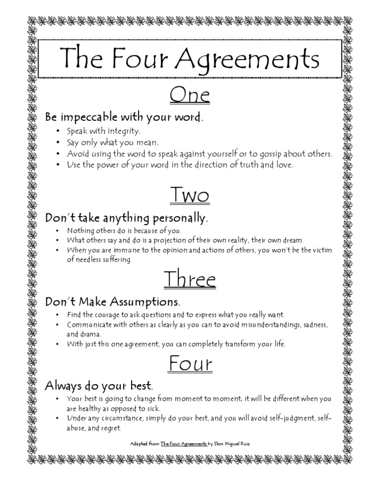 Printable The Four Agreements Printable Word Searches Printable The Four Agreements Printable Word Searches