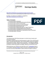 Investing - Determine Earnings Quality of a Company 