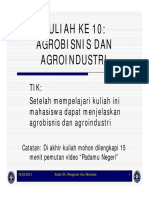 Kuliah 10 Agribisnis Dan Agroindustri