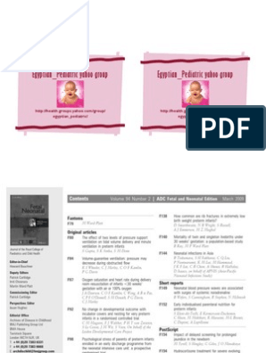 Kompatibel med Diskriminering af køn gidsel ADC - Fetal & Neonatal - March2009 | PDF | Mental Disorder | Prenatal  Development