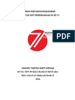 71] Laporan Pertanggungjawaban Peringatan HUT Kemerdekaan RI Ke-71 Karang Taruna BAKTI REMAJA RT 04/RW 09 Kelurahan Bintara Kecamatan Bekasi Barat 2016