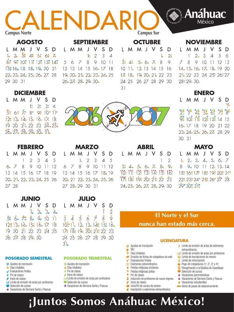 Calendariouniversitario ANAHUAC 2016 2017