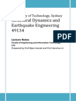 Structural dynamics and earthquake engineering lecture notes