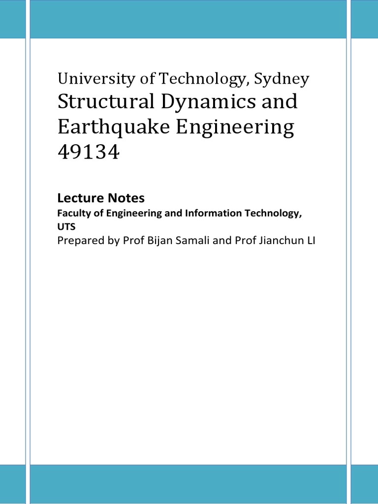 Structural Dynamics and Earthquake Response | PDF | Force ...