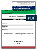 2014 - LISTA AVALIATIVA DO 2° BIMESTRDE CÁLCULO I - REGRAS DE DERIVAÇÃO - PROFESSOR FLAVIO REIBIERO (1).pdf