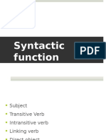 Syntactic Function