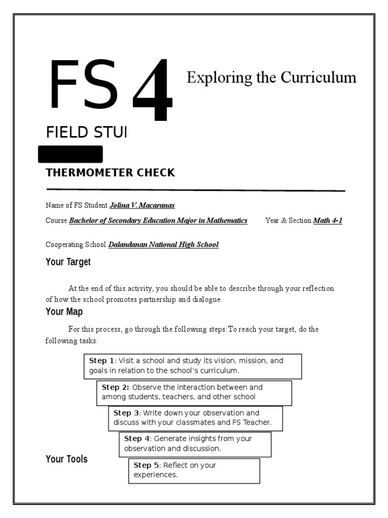 fs4 Episode 1 | PDF | Multiplication | Teachers