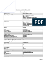 Customer Application Form - CAF Company Details