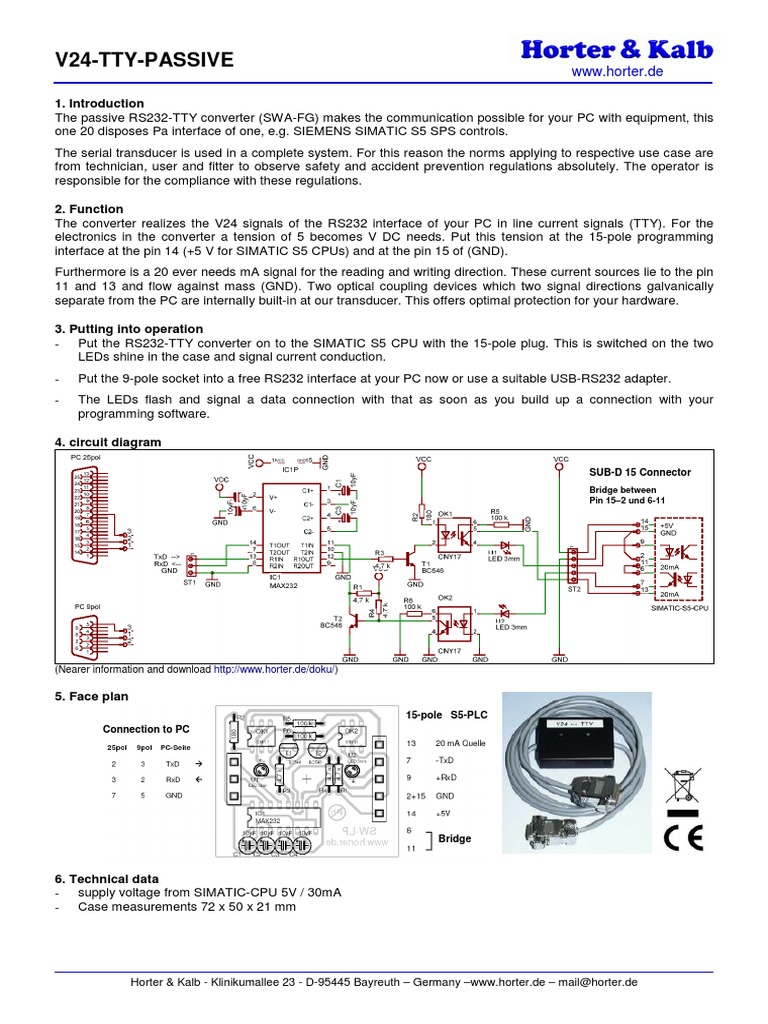 V24-Tty Passive Manual PDF | PDF | Electrical Connector | Computer Hardware