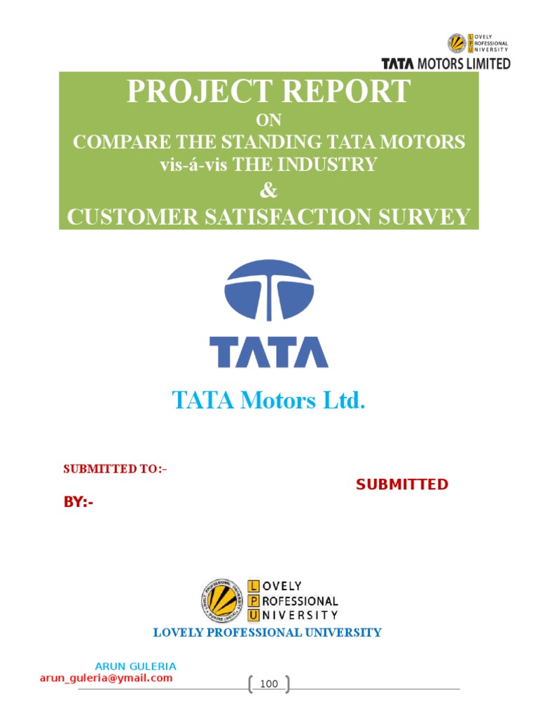 Project On TATA Motors PDF | PDF